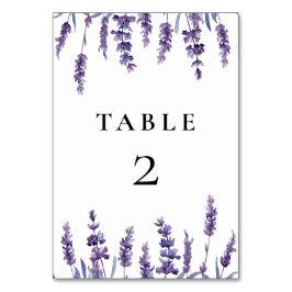 Tarjeta De Mesa Elegante boda de lavanda floral