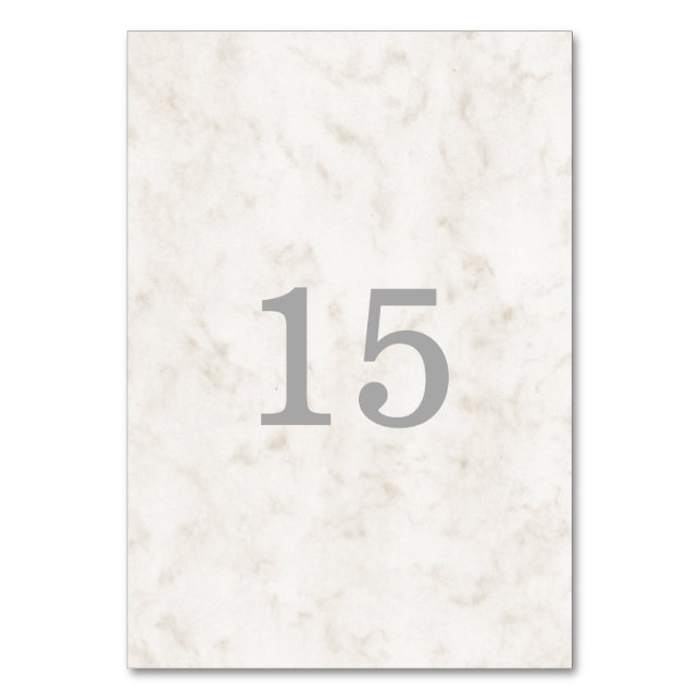 Tarjeta De Mesa Elegante Boda de mármol beige suave (Anverso)