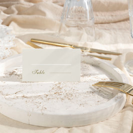 Tarjeta De Mesa Elegante Boda de Monograma Escudo Dorado clásico
