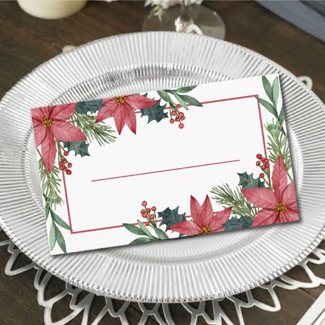 Tarjeta De Mesa Elegante Boda de Navidades Rojos de Invierno de Po (Subido por el creador)