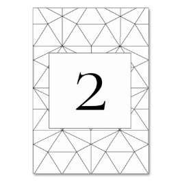 Tarjeta De Mesa Elegante Boda de patrones geométricos