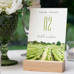 Tarjeta De Mesa Elegante Boda de viñedos de color verde<br><div class="desc">Colección de temas de invierno de invierno de acuarela rústica.- es un elegante Ilustracion acuarela de color verde vivo de viñedos, perfecto para su boda y fiestas de destino de viñas. Es muy fácil de personalizar, con sus datos personales. Si necesita cualquier otro producto o personalización que coincida, por favor...</div>