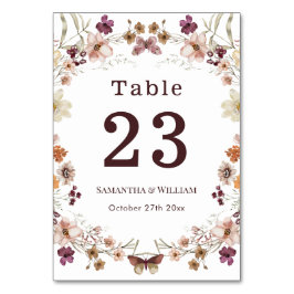 Tarjeta De Mesa Elegante Boda del Boho Royal Black Pastel