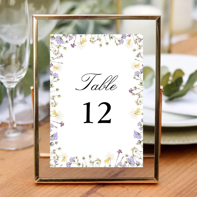 Tarjeta De Mesa Elegante Boda floral de acuarela neutra (Subido por el creador)