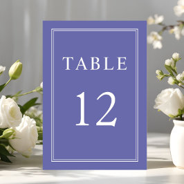 Tarjeta De Mesa Elegante Boda Formal Púrpura Lavanda