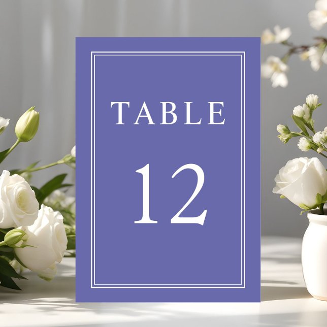 Tarjeta De Mesa Elegante Boda Formal Púrpura Lavanda (Elegant Formal Purple Lavender Wedding Table Number)