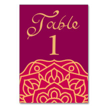 Elegante Boda indio Mandala Magenta Gold