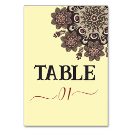 Tarjeta De Mesa Elegante Boda inspirado en Mandala