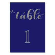 Elegante Boda Mínimo de Plata Azul de la Marina