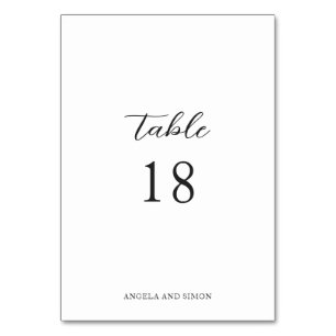 Tarjeta De Mesa Elegante Boda Moderna Neutral