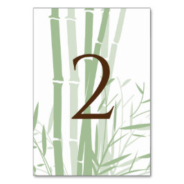 Tarjeta De Mesa Elegante Boda Oriental de Bambú