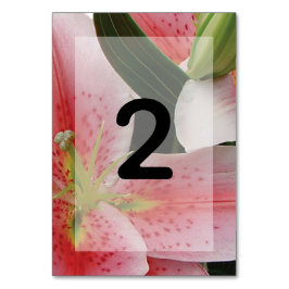Tarjeta De Mesa Elegante Boda Oriental Lilies