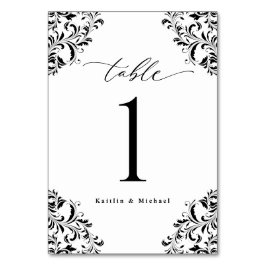 Tarjeta De Mesa Elegante Boda pequeño clásico de época