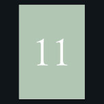 Tarjeta De Mesa Elegante Boda simple de acuarela | Número de tabla<br><div class="desc">Nuestras elegantes y sencillas tarjetas de números de la mesa acuarela presentan el lujoso,  elegante y sencillo fondo verde sabio con números de serif en blanco y negrita. Encuentre artículos que se correspondan perfectamente con su diseño y decoración en nuestra tienda.</div>