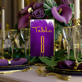 Tarjeta De Mesa Elegante Boda violeta violeta violeta violeta y do