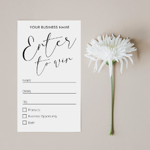 Tarjeta De Mesa Elegante boleto de Raffle para eventos de negocios