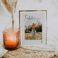 Elegante caligrafía Boda de fotografía números de 