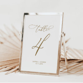 Tarjeta De Mesa Elegante caligrafía moderna Boda de tabla 4