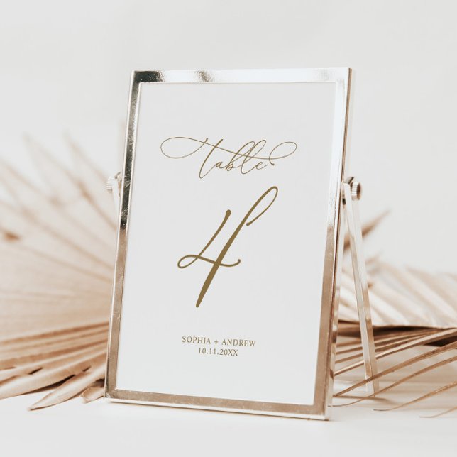 Tarjeta De Mesa Elegante caligrafía moderna Boda de tabla 4 (Subido por el creador)