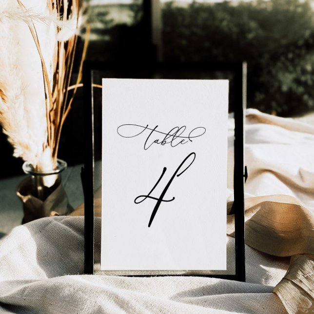 Tarjeta De Mesa Elegante caligrafía moderna Boda de tabla 4 (Subido por el creador)