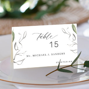 Tarjeta De Mesa Elegante carta de boda con nombre de huésped