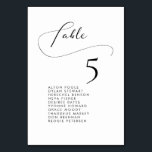 Tarjeta De Mesa Elegante carta de clasificación de caligrafía romá<br><div class="desc">Elija una caligrafía elegante para su papel boda. Moda y romántico,  se adapta a todas tus necesidades. Personalizable sencillo,  cambia el color del texto o el fondo como desee.</div>