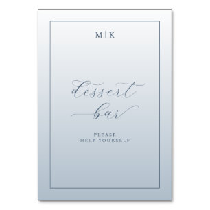 Tarjeta De Mesa Elegante cartel de barra de postres minimalista az