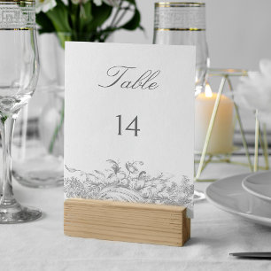 Tarjeta De Mesa Elegante clásico floral rococó francés