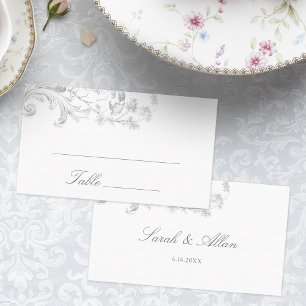 Tarjeta De Mesa Elegante clásico floral rococó francés
