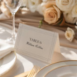 Tarjeta De Mesa Elegante Classic Vintage Wedding Place Card<br><div class="desc">Presenta elegancia intemporal en la recepción de tu boda con la tarjeta MIA Elegant Classic Vintage Wedding Place Card. Esta magnífica tarjeta de lugar presenta detalles complejos y una tipografía refinada, lo que le confiere un toque de elegancia. La paleta de colores neutros y el diseño clásico lo convierten en...</div>