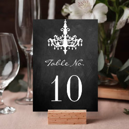 Tarjeta De Mesa Elegante colección de Bodas de Chalkboard