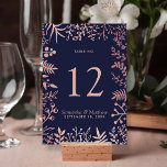 Tarjeta De Mesa Elegante colección de Bodas florales de Rosa y mar<br><div class="desc">Celebre con estilo con estas modernas y muy modernas tarjetas bodas. El diseño es fácil de personalizar con tu propio texto y tus invitados estarán encantados cuando vean estos fabulosos números de mesa. Se pueden encontrar elementos coincidentes en la colección. *** CÓMO PEDIR *** Por favor, personalizar y añada cada...</div>