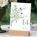 Tarjeta De Mesa Elegante color de agua verde pálido Boda de flores<br><div class="desc">Este número de mesa boda cuenta con hermosas acuarelas pintadas a mano y decoradas como un ramo,  perfecto para bodas de primavera,  verano o otoño. Para una personalización más avanzada de este diseño,  haga clic en el BOTÓN HERRAMIENTA DE DISEÑO AZUL de arriba. También están disponibles los elementos coincidentes.</div>