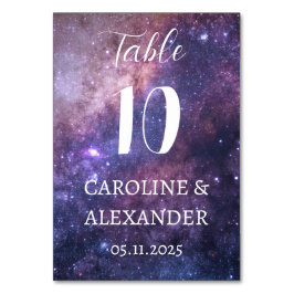 Tarjeta De Mesa Elegante Constelación nocturna estrellada Galaxia 