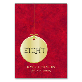 Tarjeta De Mesa Elegante Crimson Gold Luxury Royal