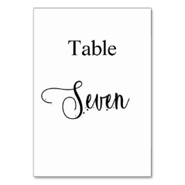Tarjeta De Mesa Elegante cuadro de caligrafía blanca y negra 7