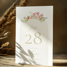 Tarjeta De Mesa elegante dainty florty jardín primavera boda
