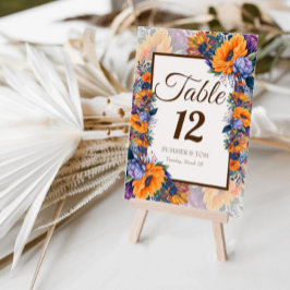 Tarjeta de mesa elegante de estilo verano moderno