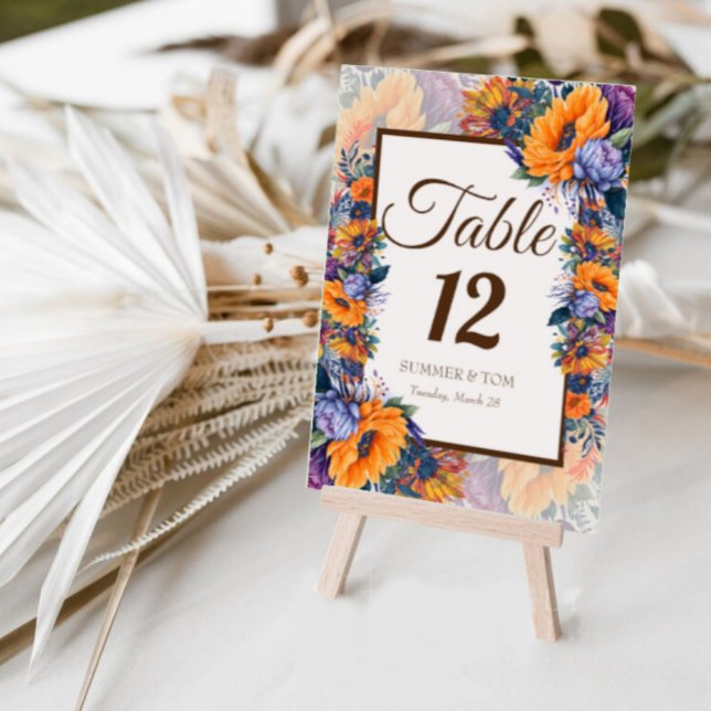 Tarjeta de mesa elegante de estilo verano moderno (Subido por el creador)