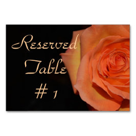 Tarjeta De Mesa Elegante ducha de bodas flores Rosa de paz