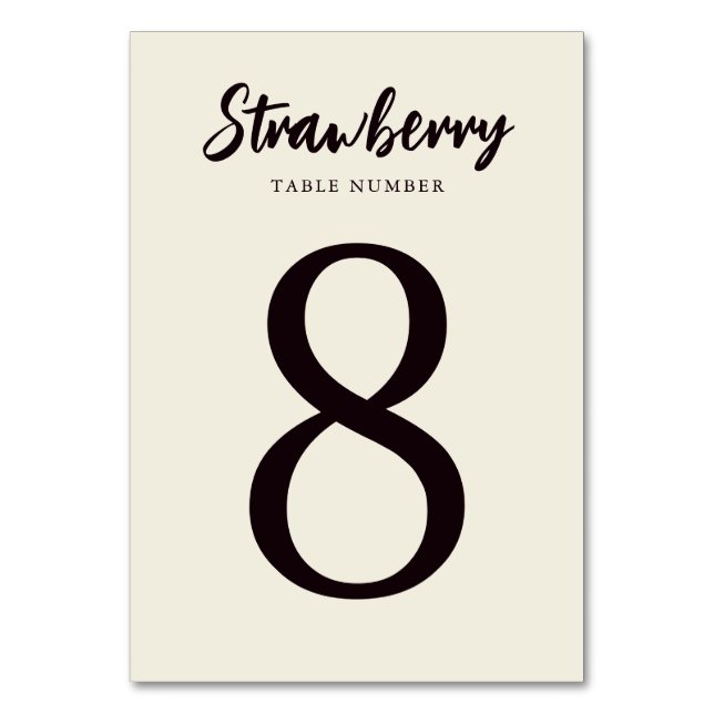 Tarjeta De Mesa Elegante Ecru Personalizado blanco Boda de nombres (Reverso)