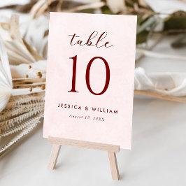 Tarjeta De Mesa Elegante en el Boda de los tonos rosados de otoño