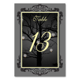 Tarjeta De Mesa Elegante Encantado Bosque Gothic Florecimiento Mar