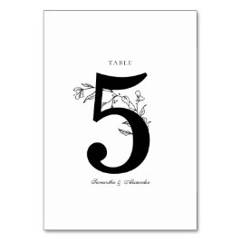 Tarjeta De Mesa Elegante Escudo blanco y negro