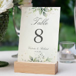Tarjeta De Mesa Elegante Eucalyptus deja Boda de oro de la vegetac<br><div class="desc">Bonitos números de mesa boda con eucalipto acuarela y hojas de oro.</div>