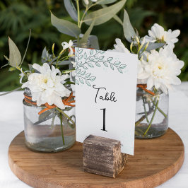 Tarjeta de mesa elegante Eucalyptus Greenery Boho