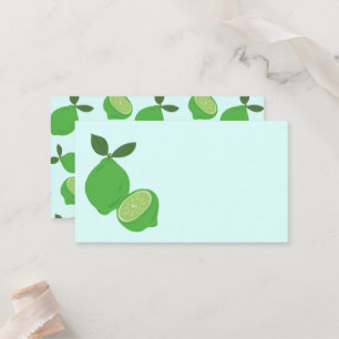 Tarjeta De Mesa Elegante Fiesta de cal verde