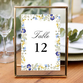 Tarjeta De Mesa Elegante Floral Otoñal Acuarela Colorida Boda