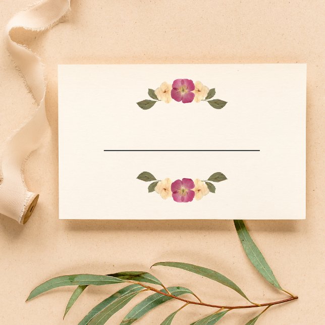Tarjeta De Mesa Elegante Flores Silvestres Boho Boho Garden Weddin (Subido por el creador)