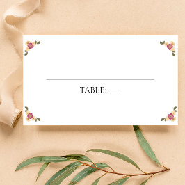Tarjeta De Mesa Elegante Flores Silvestres Boho Boho Garden Weddin